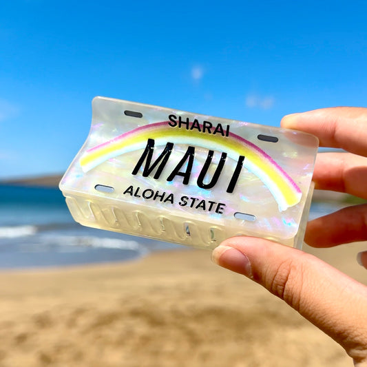 MAUI License Plate Clip - 100% of sales support Help Maui Rise